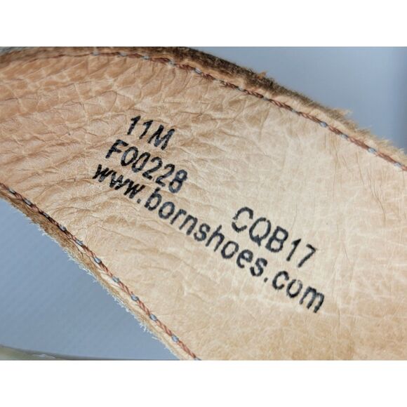 Born Womens 11 Gray Leather Thong Comfort Slip On Flip Flops Sandals CQB17 - Picture 10 of 10